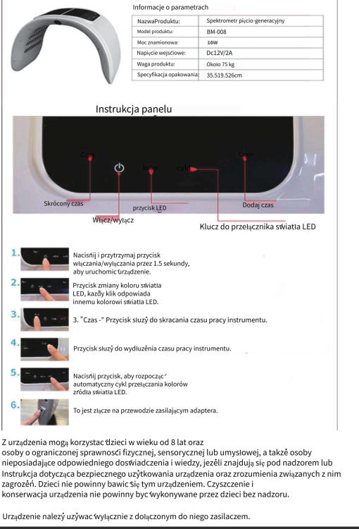 urzadzenie do pielegnacji twarzy info o parametrach.png